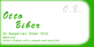 otto biber business card